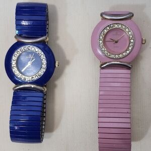 Vintage Enameled Pink Or Blue Giordano Watches